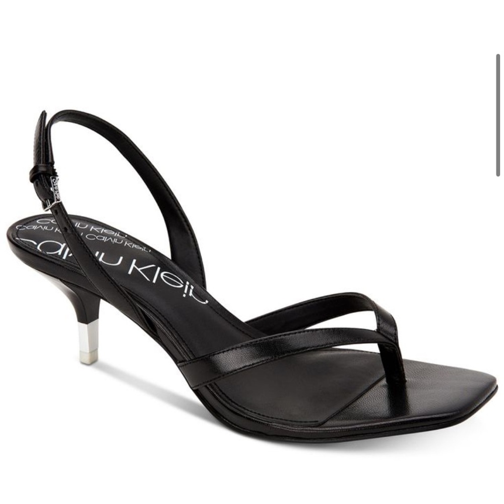 Calvin Klein Slingback Sandals with Kitten Heel Size 8